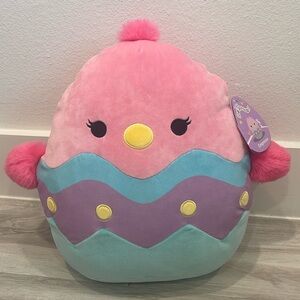 NEW Squishmallows Empressa Pink Chick Easter Egg 12”